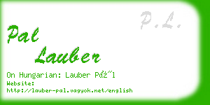 pal lauber business card